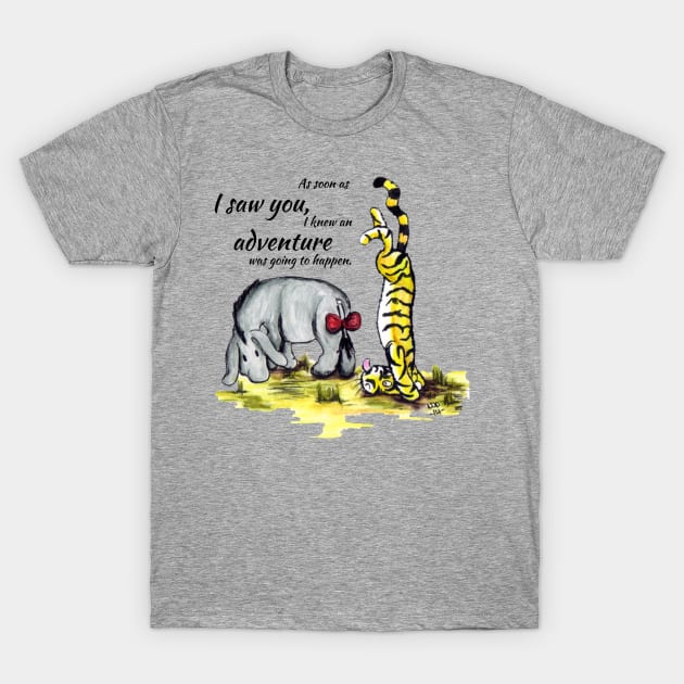 An Adventure was going to happen - Eeyore and Tigger T-Shirt by Alt World Studios